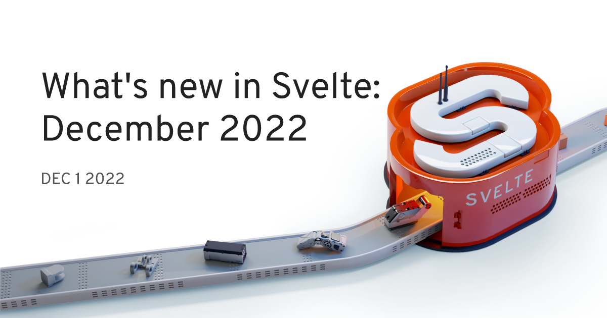 Social card for What's new in Svelte: December 2022