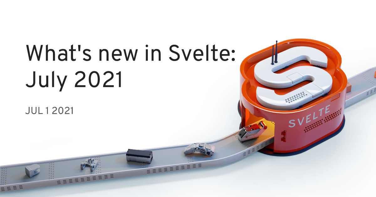 Social card for What's new in Svelte: July 2021