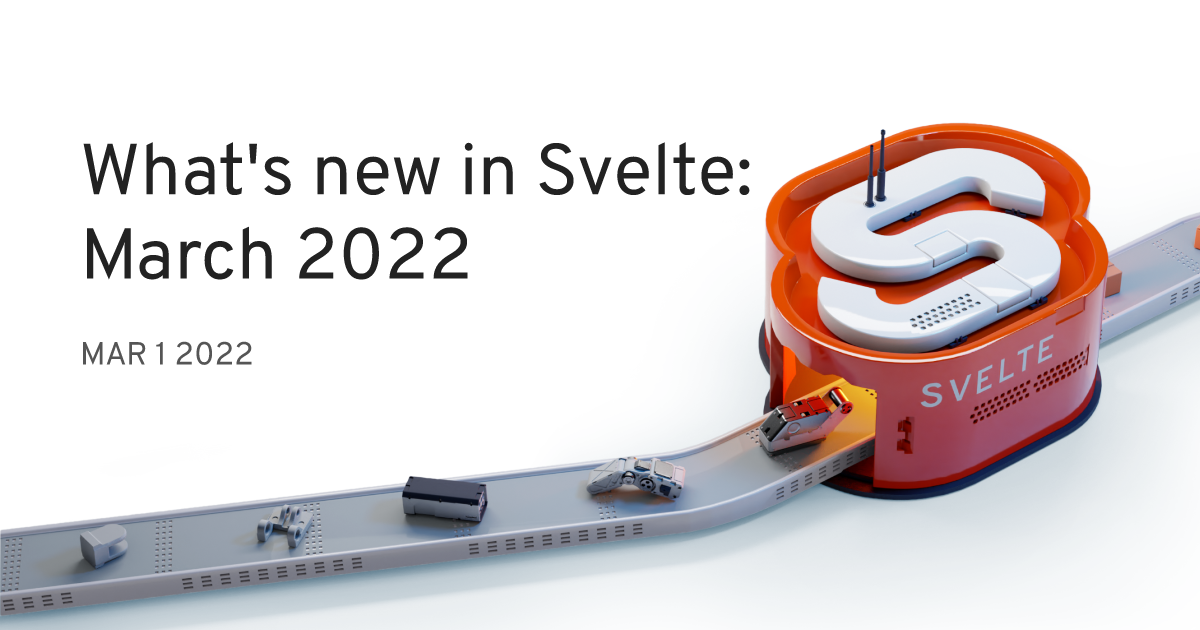 Social card for What's new in Svelte: March 2022